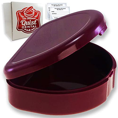 QUIST (TM) Solid Orthodontic Retainer Case (Merlot) - color: Merlot