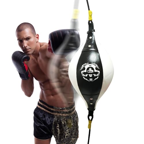 Speed Bag Stable Speed Reactive Full Body Boxing - color: Black and white