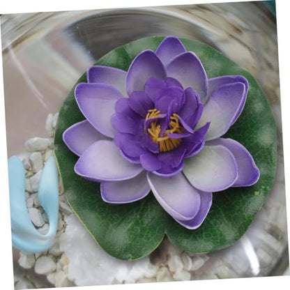COHEALI 10pcs Artificial Floating Lotus Leaves Simulation Lotus-Leaf Ornament 17cm Fishpond Decor for Garden Pond Aquarium Water Surface Display