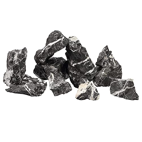 Natural Tonwa Stones Slate Stones for Aquariums Terrariums, Paludarium,Vivariums, Reptile and Amphibian Enclosures (17lbs, 2 to 8 inches) - size: 02 Tonwa Stones(2-8inch,17lbs)