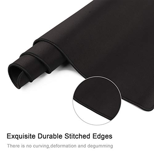 Gaming Mouse Mat/Mouse Pad 23.6x11.8x0.12Inch | XXL Mouse pad | Table mat/Large Size | Improved Precision and Speed | Rubber Base for Stable Grip on Smooth Surfaces Non-Slip (60x30Black004)