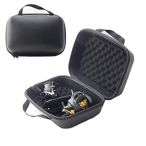 Fishing Reel Bag, Portable Shockproof Waterproof Fishing Reel Protective Case for Baitcasting Drum Spinning Raft Reels(Inner size: 10.23 * 6.69 * 5.11inches) - size: L