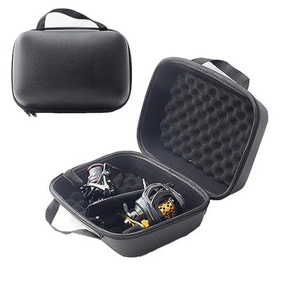 Fishing Reel Bag, Portable Shockproof Waterproof Fishing Reel Protective Case for Baitcasting Drum Spinning Raft Reels(Inner size: 10.23 * 6.69 * 5.11inches) - size: L