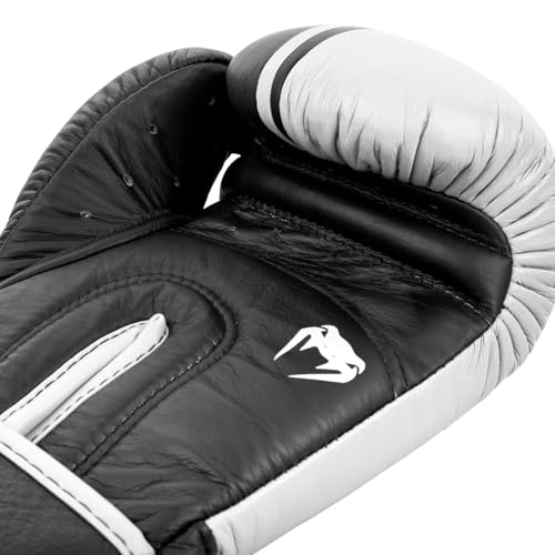 Venum Shield Pro Boxing Gloves - color: Black/White, size: 12oz, style: Hook and Loop