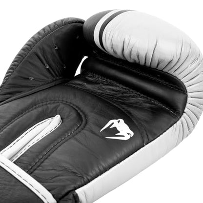 Venum Shield Pro Boxing Gloves - color: Black/White, size: 14oz, style: Hook and Loop