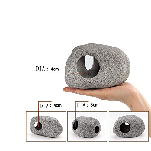 Norgail Aquarium Stone Hideaway Ornament Cichlid Shrimp Breeding Hiding Cave (X-Large)(904) - size: X-Large