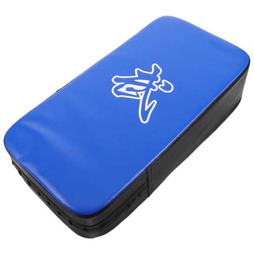 Beaupretty Taekwondo Kick Pad MMA Kickboxing Training Target Thickened Pu Curved Strike Shield Blue for Martial Arts Sparring and Boxing Gym Equipment