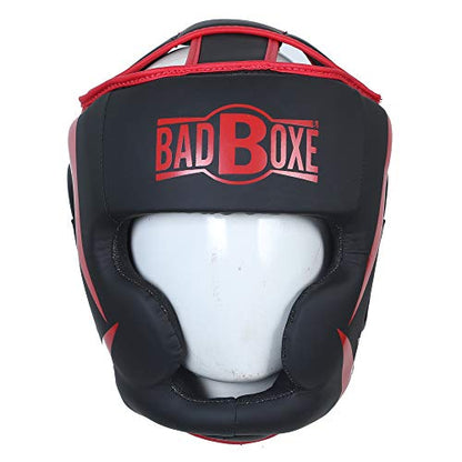 Boxing Head Guard Muay Thai MMA Sparring Headgear… (Black/RED, Small/Medium)