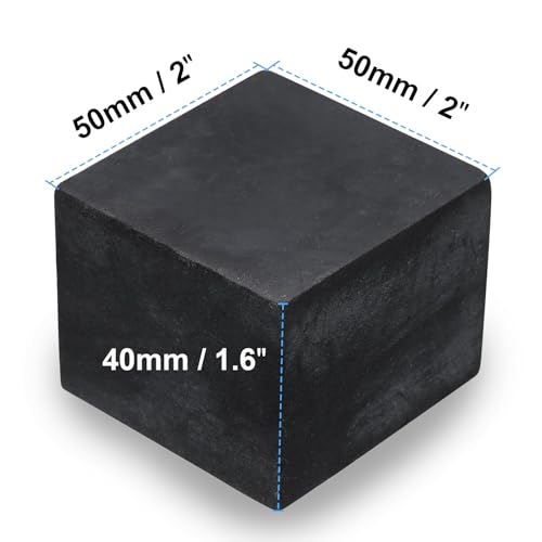 Rubber Blocks Anti-Vibration Hard Pads 2"/ 50mm Square Non-Slip Vibration Damping Mats for HVAC Air Compressor AC Units - 4 PCS 2" x 2" x 1.6" (40mm TH) - size: 1.6"/ 40mm Thickness