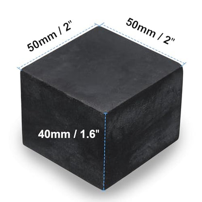 Rubber Blocks Anti-Vibration Hard Pads 2"/ 50mm Square Non-Slip Vibration Damping Mats for HVAC Air Compressor AC Units - 4 PCS 2" x 2" x 1.6" (40mm TH) - size: 1.6"/ 40mm Thickness