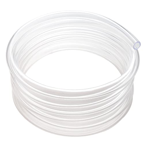 Clear Vinyl Tubing 5/8" ID × 13/16" OD -50 Ft 45PSI,Flexible Plastic Tubing,BPA Free Non-Toxic, Multipurpose Hybrid Clear Reinforced Tube - size: 5/8’‘, style: 50 feet