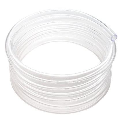 Clear Vinyl Tubing 5/8" ID × 13/16" OD -50 Ft 45PSI,Flexible Plastic Tubing,BPA Free Non-Toxic, Multipurpose Hybrid Clear Reinforced Tube - size: 5/8’‘, style: 50 feet