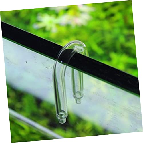 Hemobllo U-shaped Diffuser Tube for Aquarium Glass Tubing Easy to Install Carbon Dioxide Diffuser for Fish Tanks Connector Lightweight Convenient Aquarium Accessory
