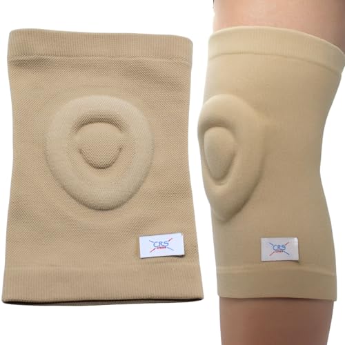 Gel Knee Pads for Ice Skating. Custom Gel Pad Design. Pair, Large | 2 Gel Sleeve Knee Pads for Cushion, Support and Protection of Kneecap Patella for Figure Skating, Volleyball, Dance / Cheer - size: Large