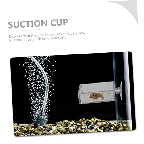 LIOOBO 6pcs Acrylic Aquarium Feeding Plates Suction Cups Dishes for Shrimp and Fish Tanks Convenient Food Feeders Easy to Clean and Install
