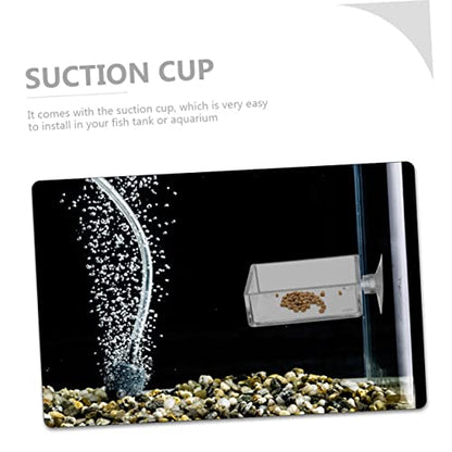 LIOOBO 6pcs Acrylic Aquarium Feeding Plates Suction Cups Dishes for Shrimp and Fish Tanks Convenient Food Feeders Easy to Clean and Install