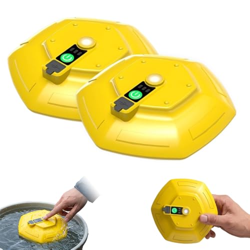 IPX7 Floating Rechargeable Bait Bucket Aerator,3000mAh Portable Live Bait Oxygen Pump,Ultra-Quiet Bubbler for Fishing,Minnow Bucket,Fish Tank,Livewell & Bait Transportation