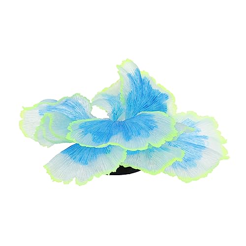 SUPVOX Artificial Water Grass Aquarium Decor Realistic Simulation Aquatic Plants Model for Fish Tank Landscape Decoration Blue Silicone Water Plant Adornment Safe Non Toxic