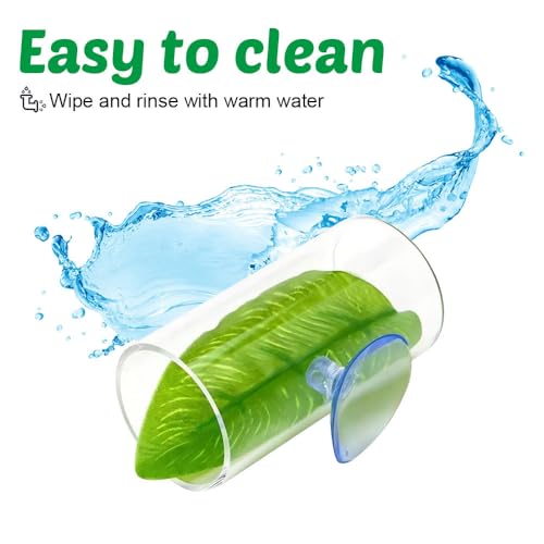 MiOYOOW Betta Shelter Hideaway, Acrylic Fish Shrimp Habitat Fish Tube Tunnel with Suction Pads Mounting for Small Fish Shrimp - color: Transparent