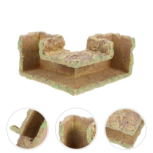 COLLBATH Aquarium Corner Cave Fish Tunnel Shelter Tube Shrimp Breeding Hideout Natural Stone Style Fish Tank Shrimp Hiding Habitat for Freshwater Tanks