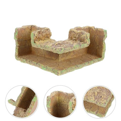 COLLBATH Aquarium Corner Cave Fish Tunnel Shelter Tube Shrimp Breeding Hideout Natural Stone Style Fish Tank Shrimp Hiding Habitat for Freshwater Tanks