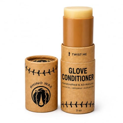 Rhino Wax Baseball Glove Conditioner for Leather - Break in, Protect & Care - size: 2 oz Glove Conditioner