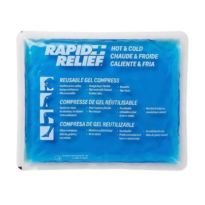 Rapid Relief Gel Ice Pack, Reusable Cold Pain Relief, Large 9x11 Inch 1 Ct - size: 9 x 11 Inch
