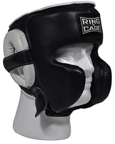 Ring to Cage 2.0 Japanese Style Leather Sparring Headgear - size: Large(22.5” to 24.5” Head circumference)