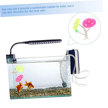 VICASKY Betta Fish Leaf Hammock Silicone Resting Bed for Betta Fish and Spawning Lightweight Floating Leaf Accessory for Aquatic Habitat