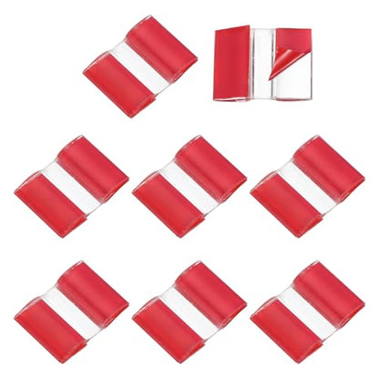 MECCANIXITY Acrylic Flexible Hinges Plastic Self-Adhesive Small Clear Hinge 35 x 25 mm Continuous Piano Folding Hinges for Aquarium Lid Display Stand Pack of 8 Transparent - size: 35 x 25 mm