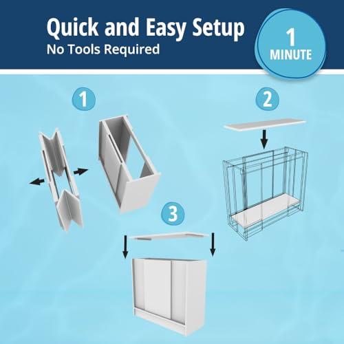 Tetra 20-29 Gallon Fish Tank Stand, Easy to Assemble in Less Than 1 Minute, No Tools Required, Water-Resistant Wood Stand for Freshwater and Saltwater Aquariums, Sturdy Stand Designed for Durability