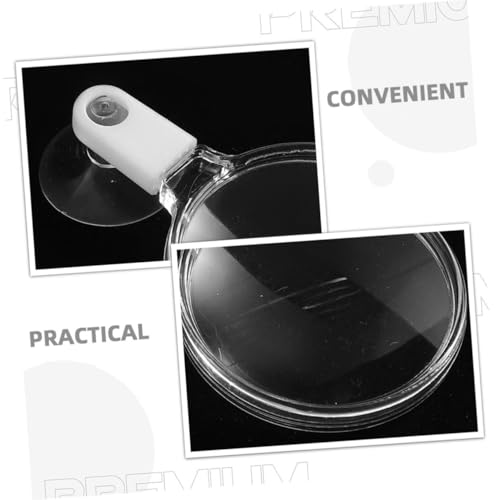 4pcs Fish Tank Glass with Cup Acrylic Lens for Observing Betta Fish Microlandscapes and Creatures Easy Installation Magnifier Tool