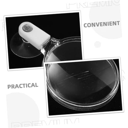 4pcs Fish Tank Glass with Cup Acrylic Lens for Observing Betta Fish Microlandscapes and Creatures Easy Installation Magnifier Tool
