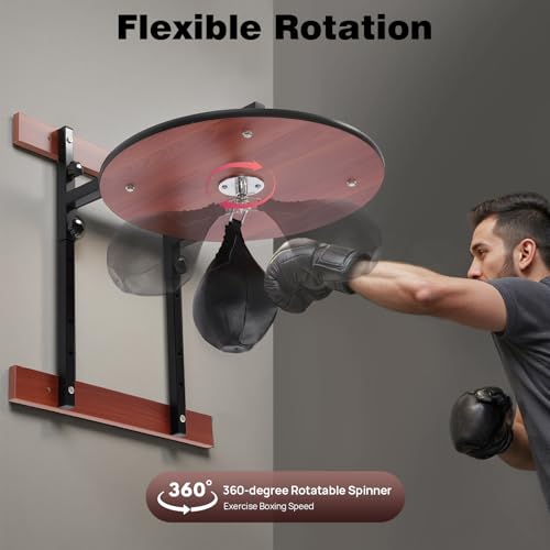 Speed Bag Platform Kit with Heavy-Duty Steel & Adjustable Height, Wall-Mounted Boxing Training Equipment for Home Gyms, Boxing Coaches, Martial Arts Studios