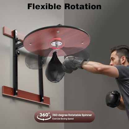 Speed Bag Platform Heavy Duty Speed Bag Stand for Boxing Punching Practice with Adjustable Height 360° Swivel Fitness Training Punching Bag Set for Reflex & Coordination
