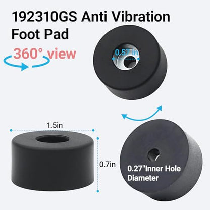 4PCS 192310GS Anti Vibration Rubber Feet Pads Bumper for Air Compressors, Generators Pressure Washers –Isolation Mounts Compatible with Coleman Powermate 094-0026 Sanborn E106661, Husky Fini D091007