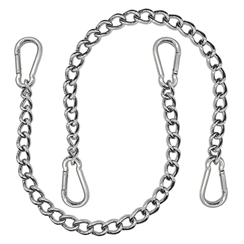 Uenede 24" Length Stainless Steel Hanging Chair Chain, 2PCS