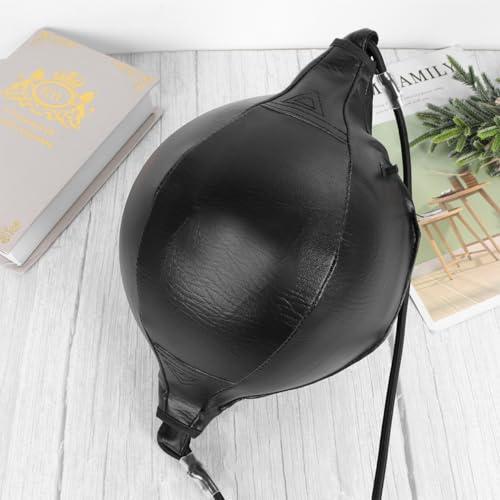 DECHOUS Professional Hanging Boxing Speed Ball PU Leather Punching Bag for Agility Reflex Training Reinforced Seams Pear Shape Design for Accurate Punches and Hand Eye Coordination