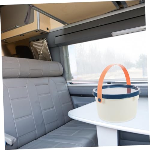 Small Bucket Lid Portable Water Storage Plastic Handle Cleaning Basket Bathroom Water Bucket Fish Tank Storage