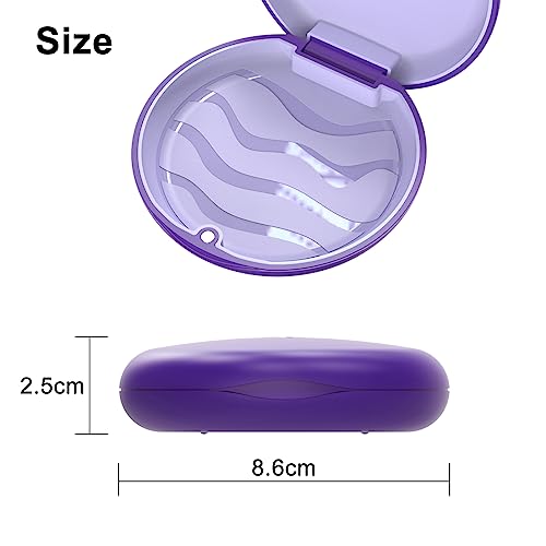 ARGOMAX Retainer Case with Silicone Inner & Magnetic Closure - color: Purple