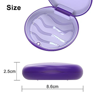 ARGOMAX Retainer Case with Silicone Inner & Magnetic Closure - color: Purple
