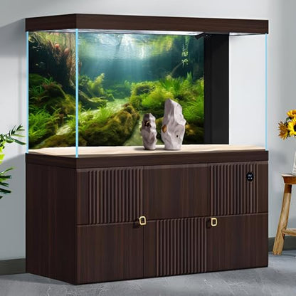 Undewater Floor Aquarium Background Ocean Seabed Rock Stone Cave Fish Tank Background Deep Sea Green Aquatic Plants with Sunbeams Terrarium Reptile Tank Enclosure Backgrounds Wallpaper 30x12in - size: 30(W)x12(H)inches/ 75(W)*30cm(H)