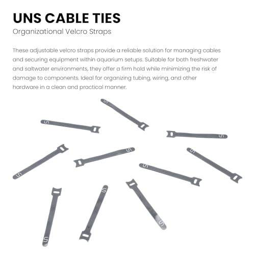 Ultum Nature Systems Cable Ties - Adjustable Durable Sleek Finish Hook and Loop Straps and Cord Organizers for Aquarium Electronics, Office, Home, Computer Accessories, Wire Management – 15 cm