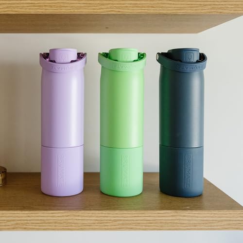 BrüMate Rise 25oz Water Bottle With 100% Leakproof Covered Silicone Straw | Insulated Stainless Steel Water Bottle | Cup-Holder Friendly | Fast Flow | Soft Sip Silicone Spout | BPA-Free (Dune) - color: Dune, size: 25 Ounces