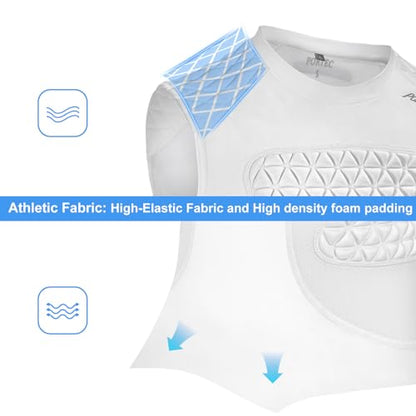 Youth Baseball Chest Protector Shirt Heart Sternum Guard - Breathable Padded Compression - size: Medium