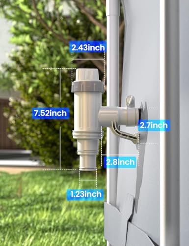 [ Patented ] POOLHACKER Plunger Valve Plus with Pool Hose Adapter and Pool Pipe Holder, Pool Replacement Parts Accessories for above Ground Pool (2 Pcs) - color: 2 Pack - Linear Top