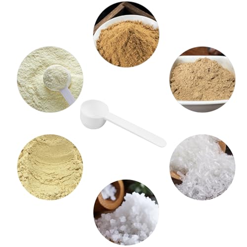 1 Teaspoon 5 mL Plastic Long Handle, Kitchen Tools Measure, Scoop for MeasuringProtein, Coffee, Pet Food, Spices, Grains, and Other Dry Goods (1Teaspoon, 5 mL)