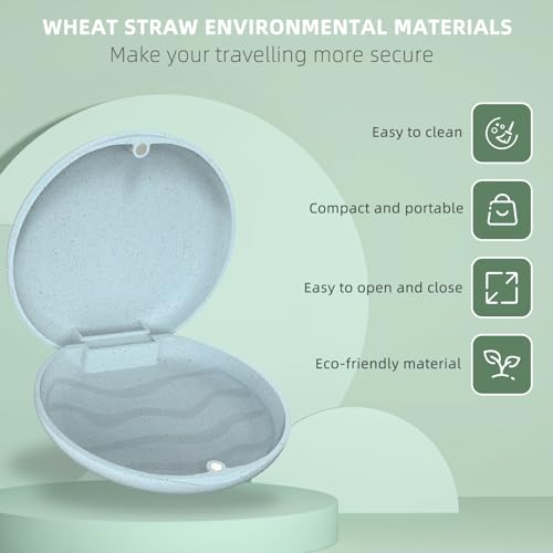 Retainer Case, Retainer Case Slim, Mouthguard Case, Orthodontic Case, Wheat Straw Box, Blue - color: Blue