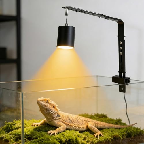Adjustable Aquarium Light Riser, Universal Aquarium Light Holder for Fish Tank LED Lamps and Aquarium Plant Light, 2.8mm Aluminum (Black)