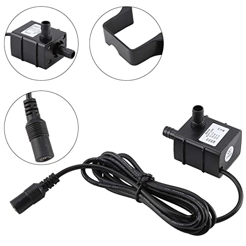 12 Volt Solar, Aquarium Water Pumps, Brushless Submersible Pump Dc12v 240l/H Ultra Quiet Brushless Motor Pump Mini Submersible Water Pump for Aquarium Fish Tank Hydroponic Fountains
